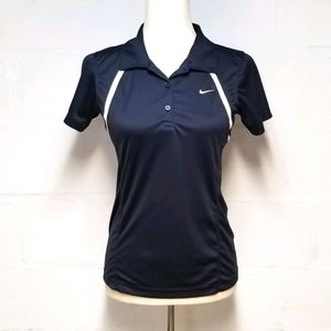 Nike womens Fit Dry navy & white polo shi…